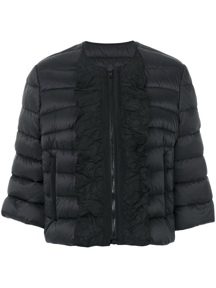 Red Valentino - Cropped Puffer Jacket - Women - Polyamide/polyester - 40, Black, Polyamide/polyester