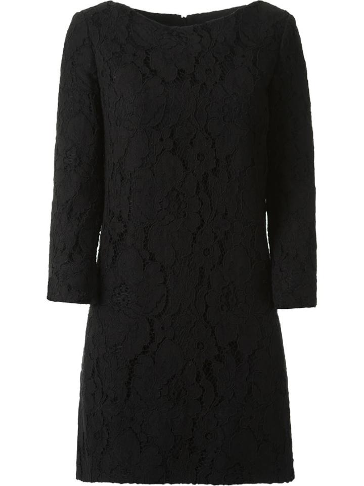 Reinaldo Lourenço Lace Dress, Women's, Size: 46, Black, Acetate/viscose