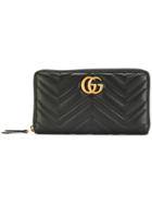 Gucci Gg Marmont Zip Wallet - Black