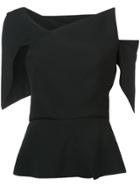 Roland Mouret Asymmetrical Blouse - Black