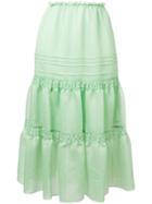 See By Chloé Ruffled Midi Skirt - Green
