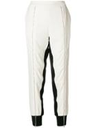 Karl Lagerfeld Zip Front Track Pants - White