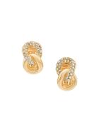 Christian Dior Pre-owned 1980's Knot Design Clip On Earrings - Gold