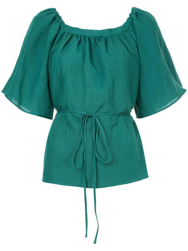 Cityshop Tie Waist Blouse - Green