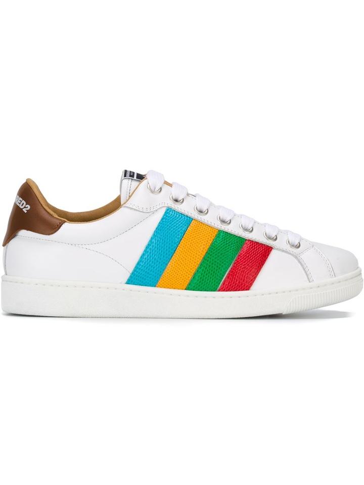 Dsquared2 Santa Monica Sneakers, Men's, Size: 44.5, White, Leather/rubber