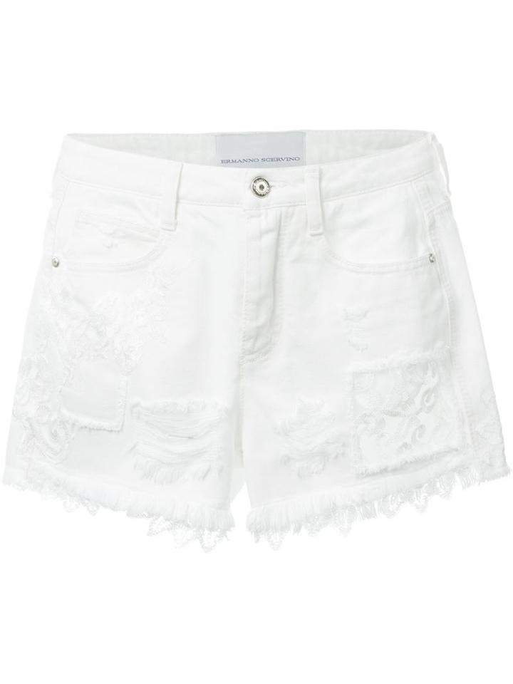 Ermanno Scervino Lace Patch Shorts
