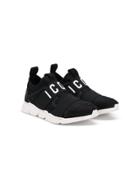 Dsquared2 Kids Teen Logo Slip-on Sneakers - Black