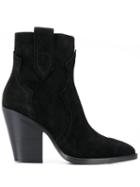 Ash Esquire Heel Ankle Boots - Black