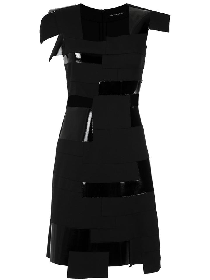 Gloria Coelho Panelled A-line Dress - Black