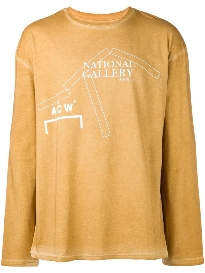 A-cold-wall* Printed Longsleeved T-shirt - Yellow & Orange