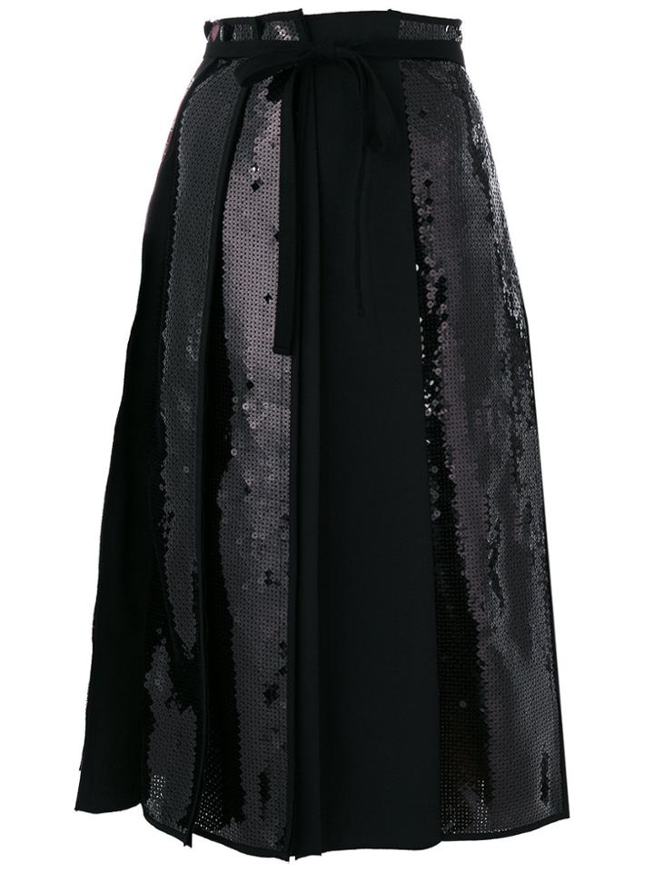 Ter Et Bantine Patchwork Panel Skirt - Black