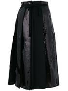 Ter Et Bantine Patchwork Panel Skirt - Black