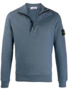 Stone Island Compass Badge Logo Sweatshirt - Blue