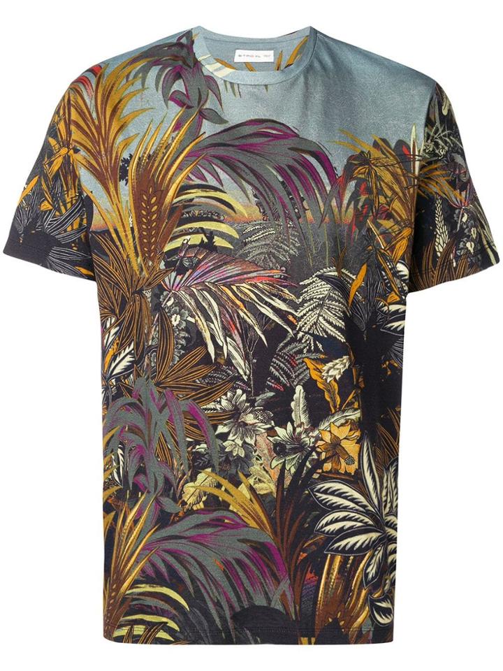 Etro Jungle Print T-shirt - Grey