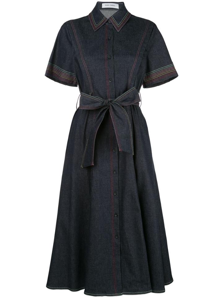 Prabal Gurung Short Sleeve Shirt Dress - Black
