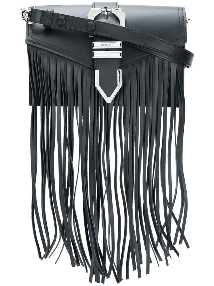 Versus Fringed Shoulder Bag - Black