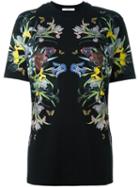 Givenchy Floral Print T-shirt, Women's, Size: Medium, Black, Cotton