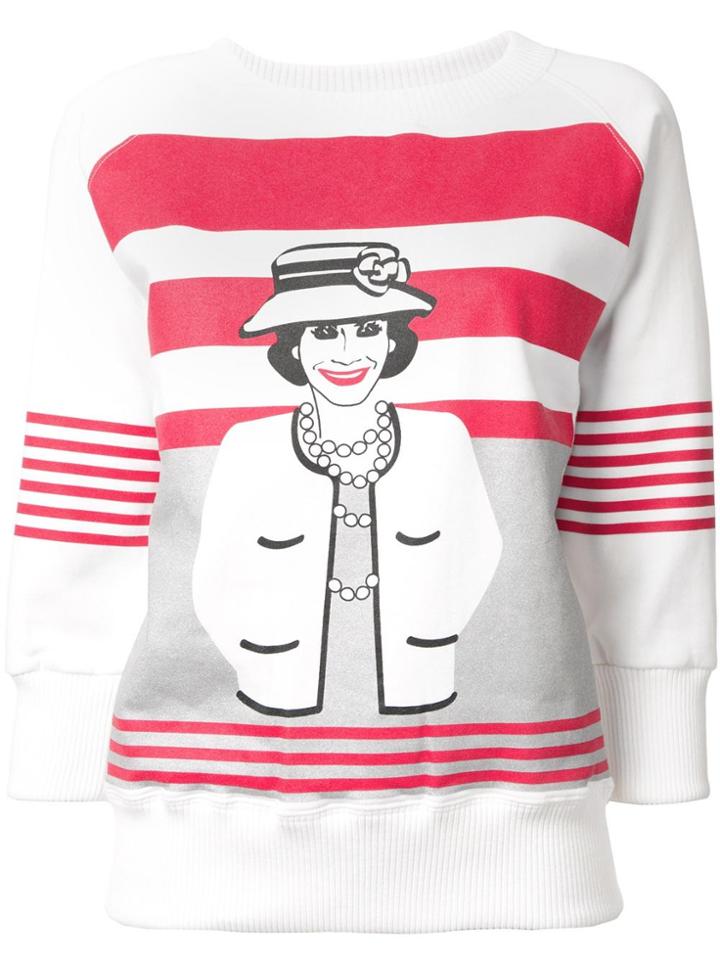 Chanel Vintage 'mademoiselle' Sweatshirt - White
