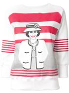 Chanel Vintage 'mademoiselle' Sweatshirt - White