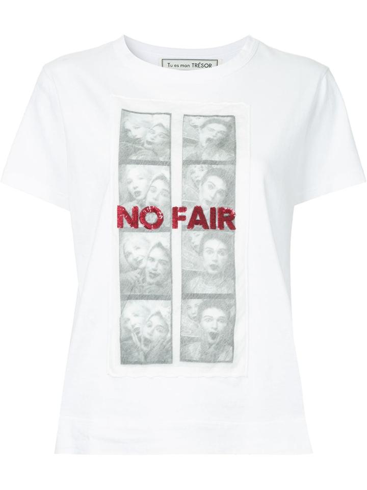 Tu Es Mon Trésor No Fair Long Sleeve T-shirt - White