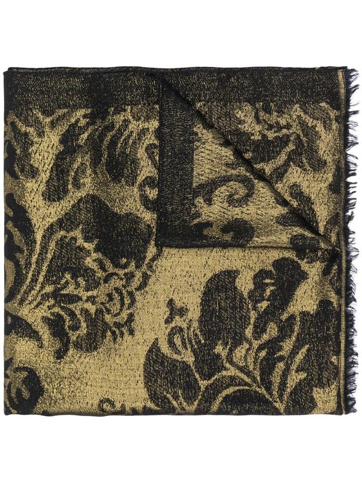 Etro Brocade Pattern Scarf - Black