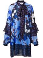 Dvf Diane Von Furstenberg Boho Mini Dress - Blue