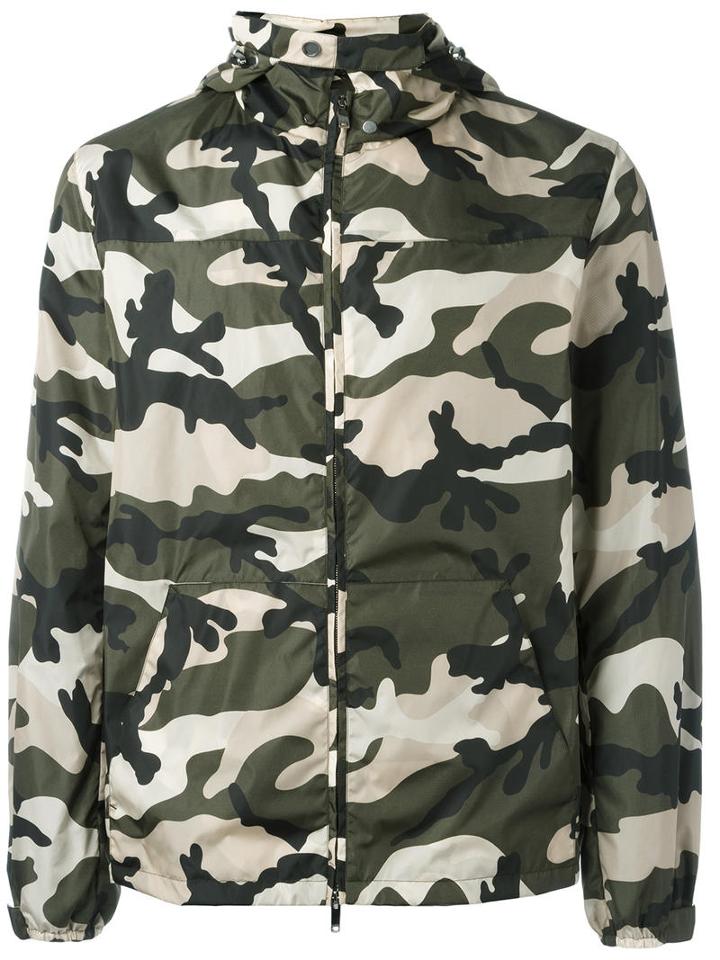 Valentino Camouflage Jacket, Men's, Size: 48, Polyamide/polyester