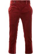 Ann Demeulemeester Smooth Cropped Trousers - Red
