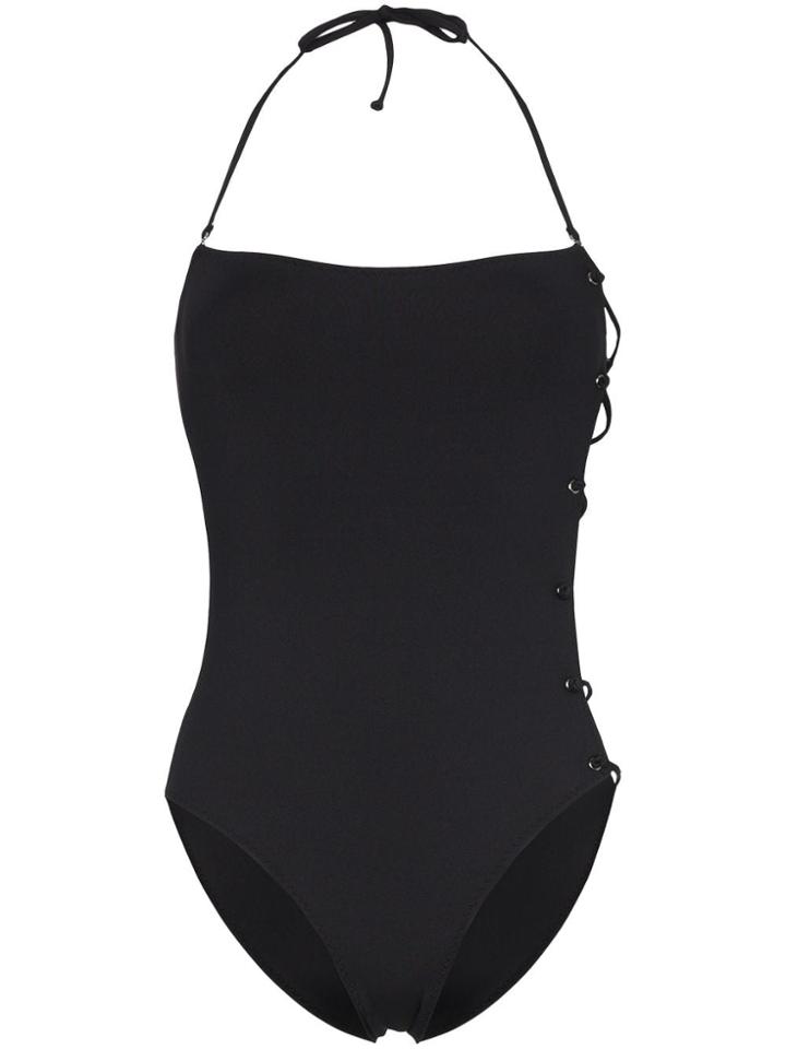 Rudi Gernreich Side Cord Detail Swimsuit - Black