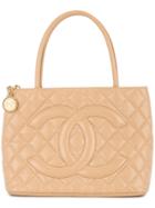 Chanel Vintage Medallion Quilted Tote - Brown