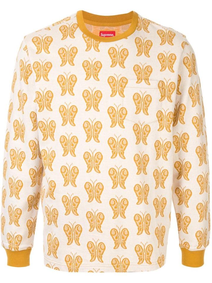 Supreme Butterfly Jacquard Top - Gold
