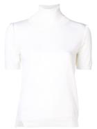 P.a.r.o.s.h. Turtleneck Knitted Top - White