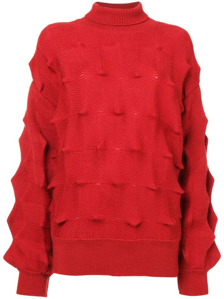 Issey Miyake Pre-owned Zigzag Structured Roll Neck Sweater
