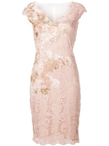 Olvi´s V-neck Lace Dress - Pink