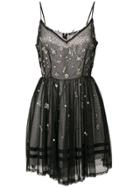 Ermanno Ermanno Embellished Flared Dress - Black