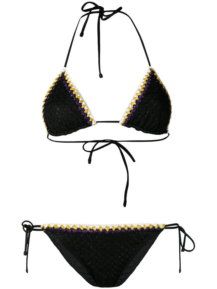 Missoni Mare Knitted Glitter Bikini - Black