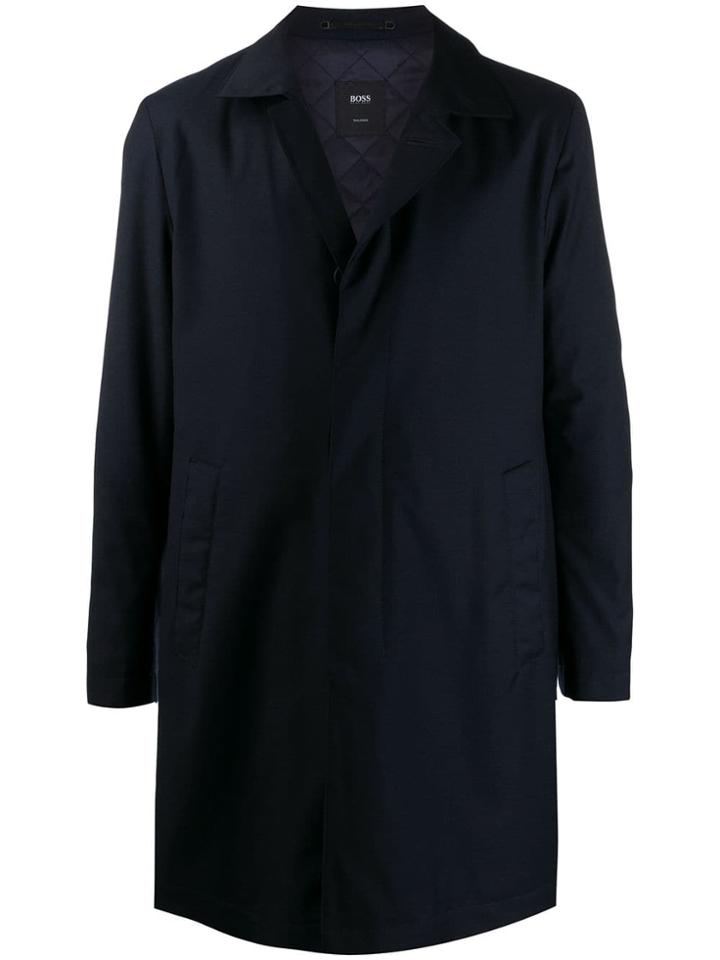 Boss Hugo Boss Single Breasted Trench Coat - Blue