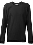 Strateas Carlucci Textured Crew Neck Sweatshirt, Men's, Size: M, Black, Cotton/lyocell