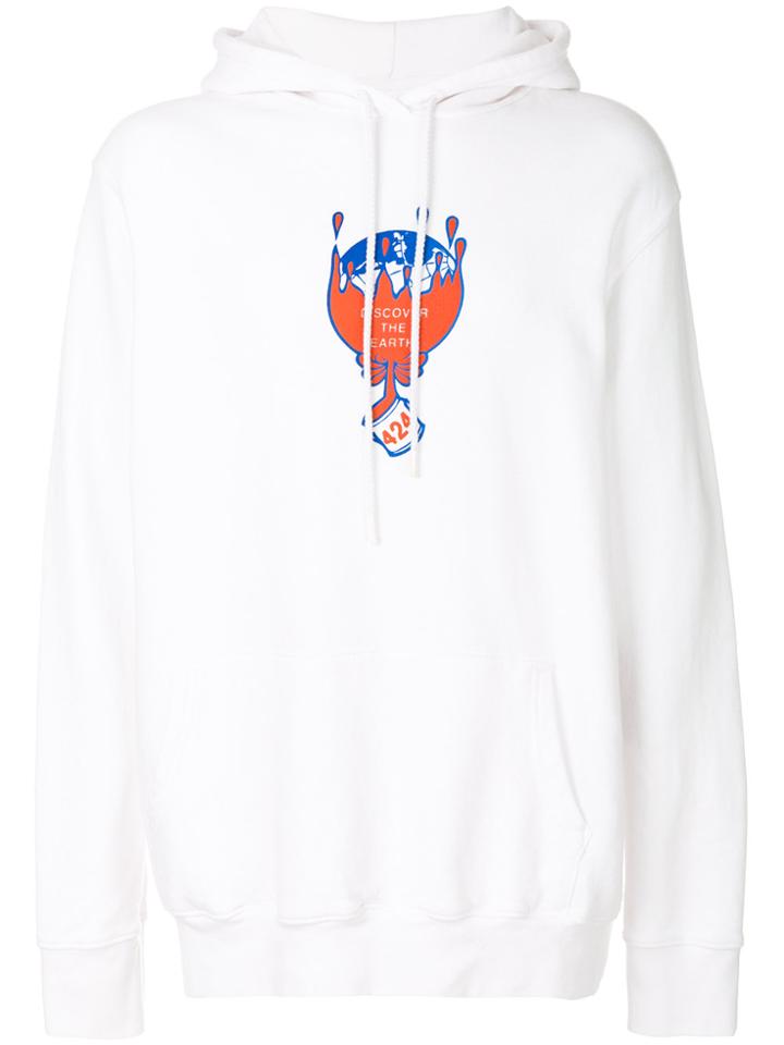 424 Fairfax Printed Hoodie - White