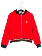 Paul Smith Junior - Glittery Detail Bomber Jacket - Kids - Spandex/elastane/viscose/polyester - 12 Yrs, Red