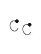 Astley Clarke Onyx Ezra Stud Hoop Earrings - Metallic