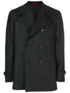 Isaia Double Breasted Coat - Grey