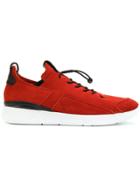 Enso Elasticated Lace-up Sneakers - Red