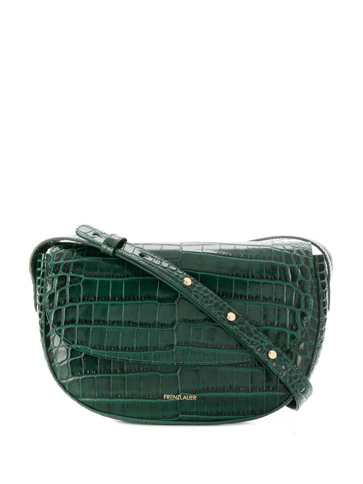 Frenzlauer Croc Embossed Shoulder Bag - Green