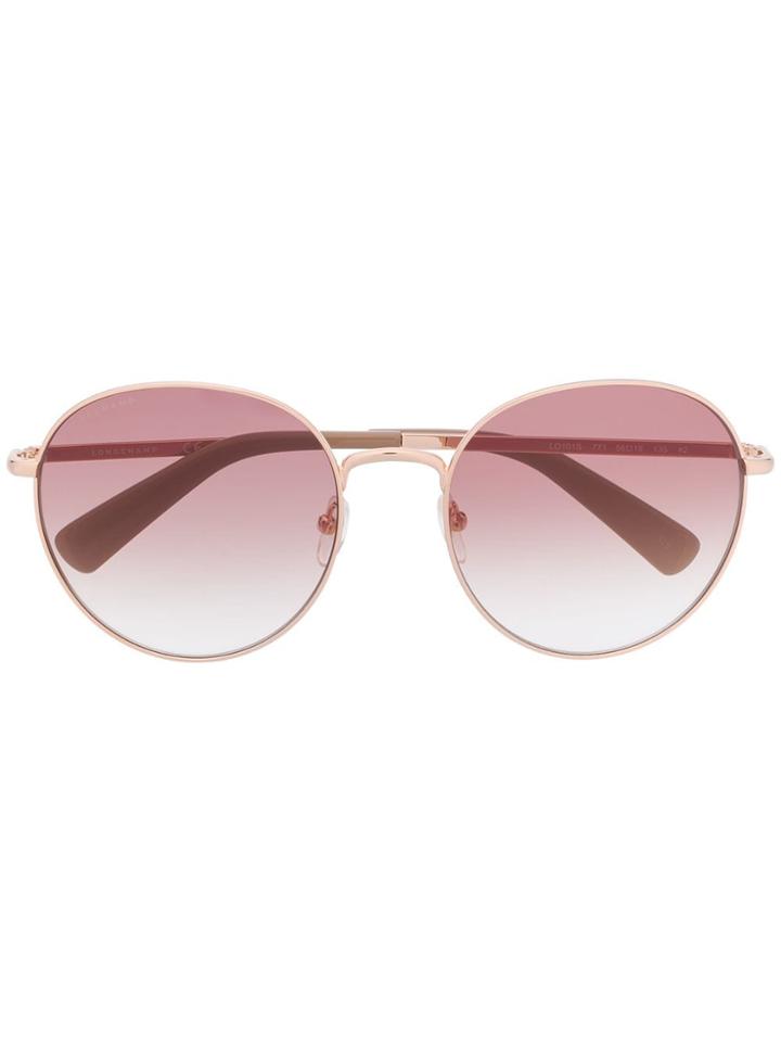 Longchamp Round Gradient Sunglasses - Gold