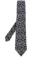 Etro Paisley Pattern Tie - Black
