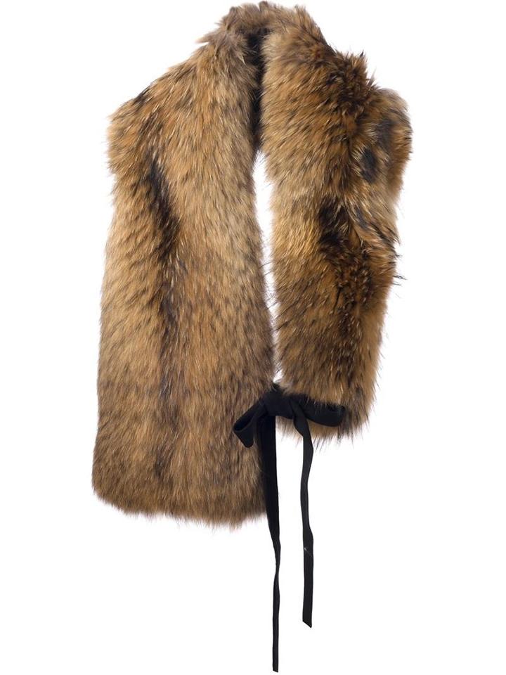 Plein Sud Large Fox Fur Stole