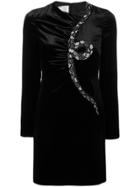 Valentino Snake Detail Dress - Black