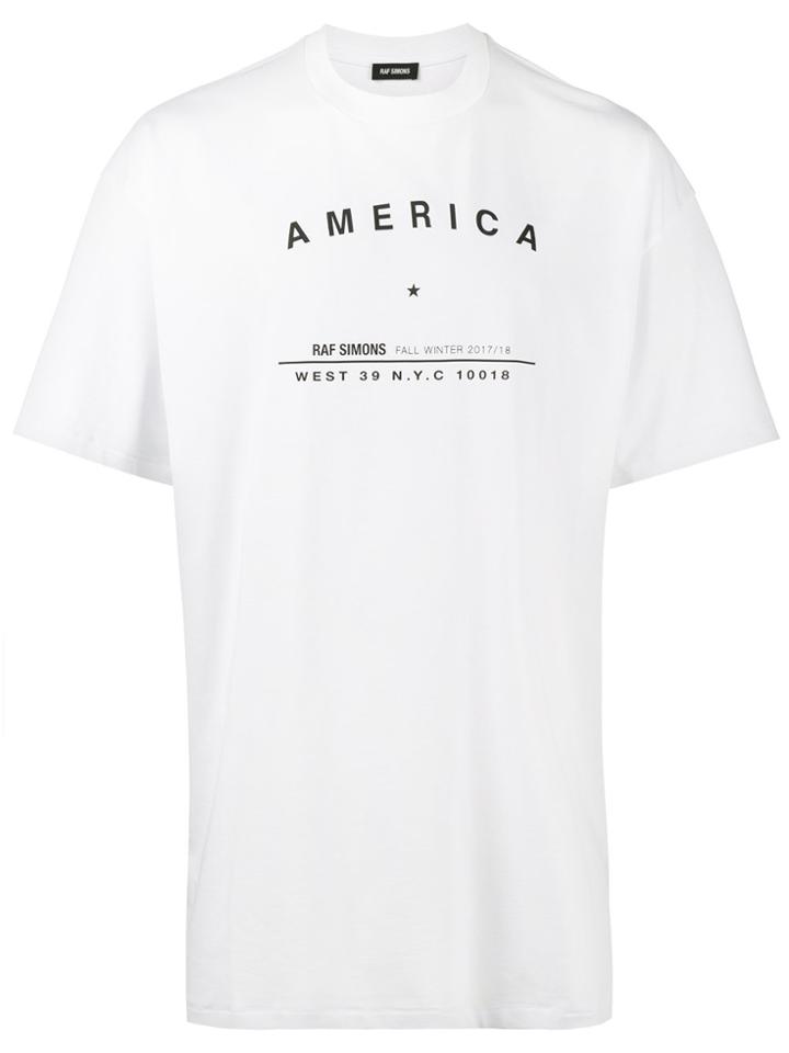 Raf Simons America 172 151 Print T-shirt - White