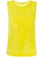 P.a.r.o.s.h. Sequinned Tank, Women's, Size: M, Yellow/orange, Polyamide/spandex/elastane/pvc